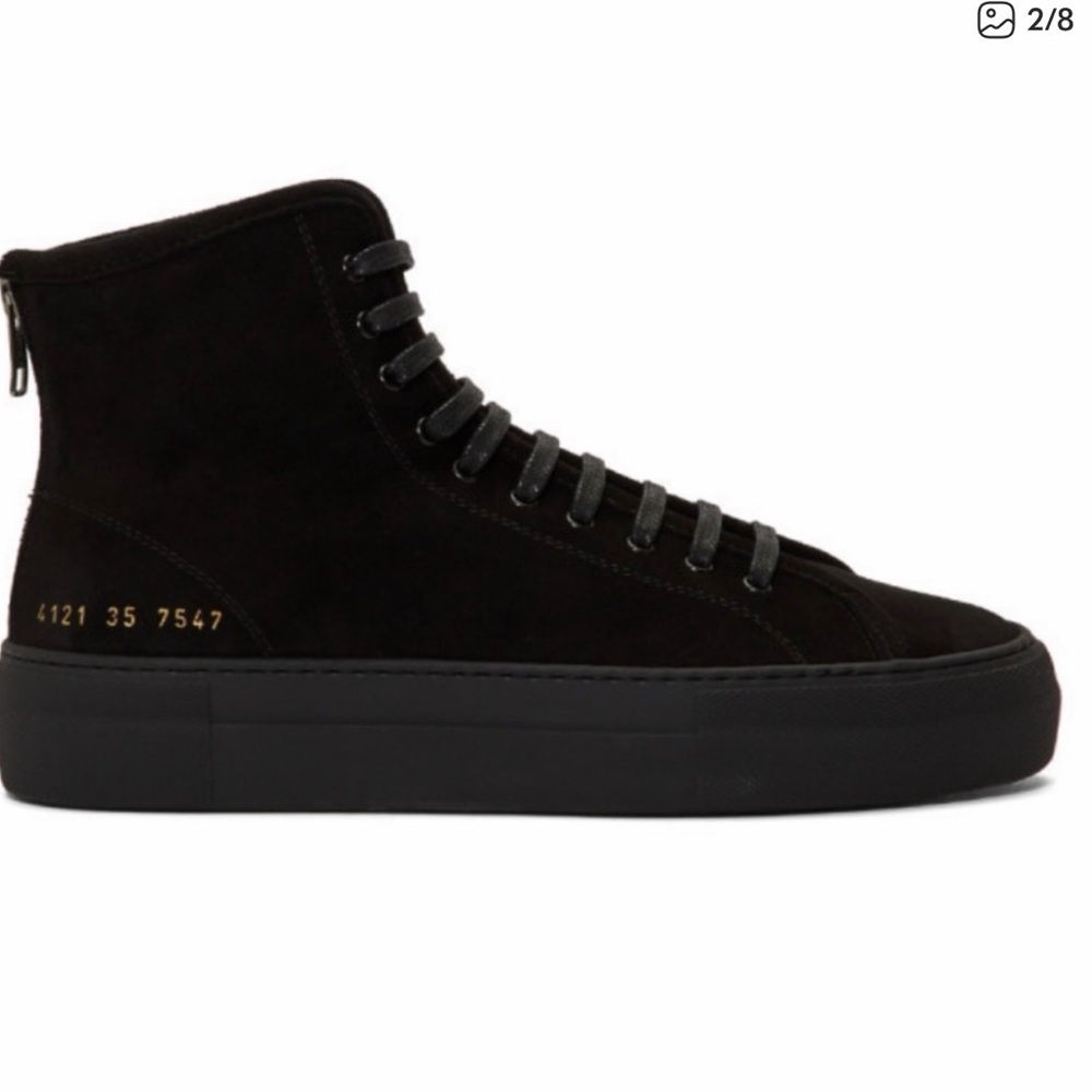 Common Projects Black High-Top Sneakers